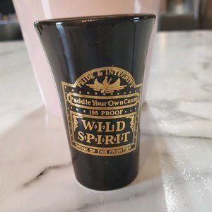 Vintage Wild Spirit Drink of the Frontier Shot Glass